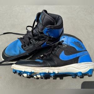 Size 7 Jordan 1 football cleats; worn one season